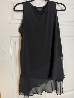 Worthington Black Layered Sleeveless Tunic